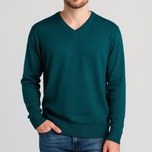 Turnbury Men’s Extra Fine Merino Wool V Neck Sweater